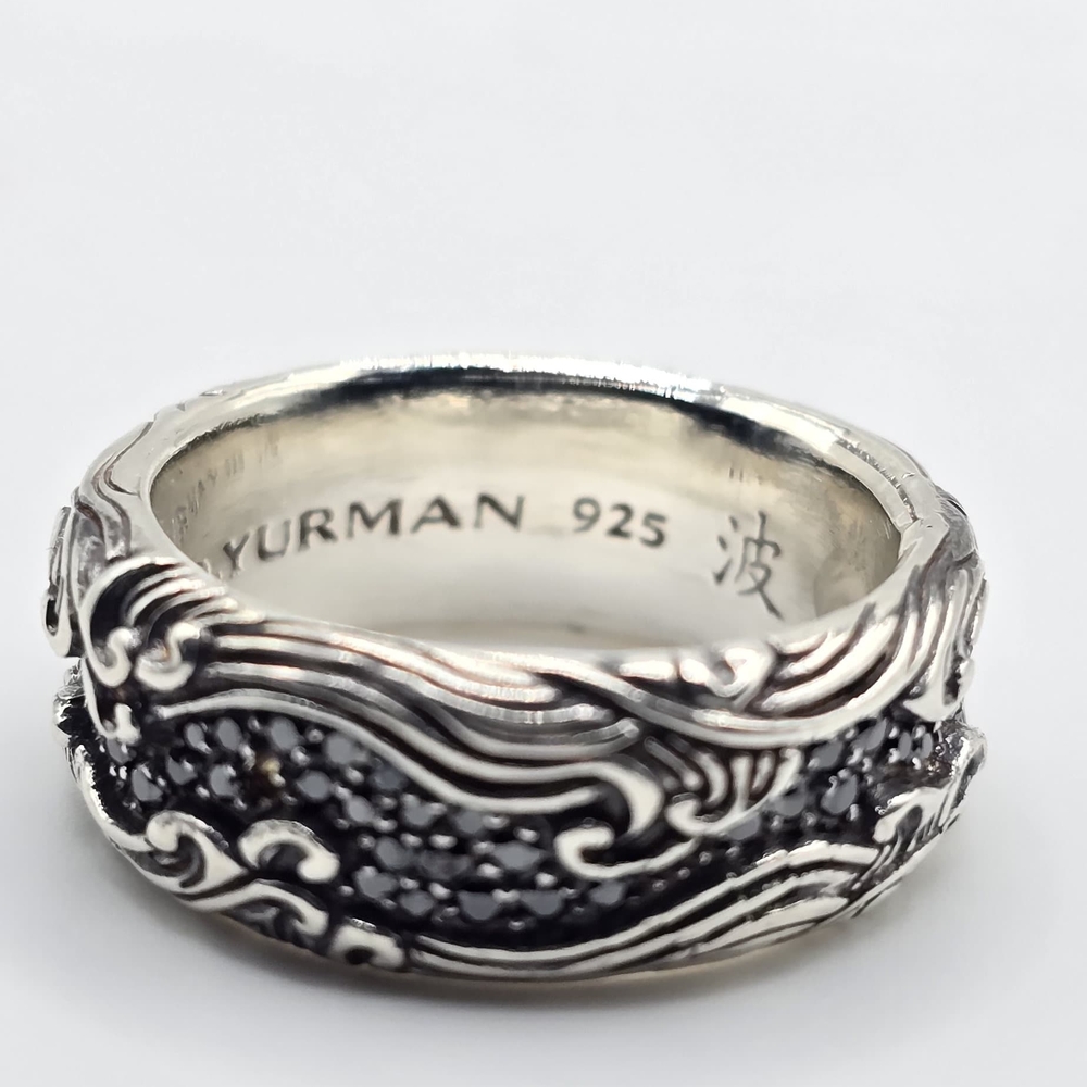 David Yurman Intricate Silver Men's Band - Picture 2 of 10